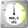 Lufttryck: 999.5 hPa