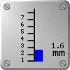 Sadekertymä: 1.6 mm