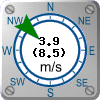 Wind: 3.9 m/s